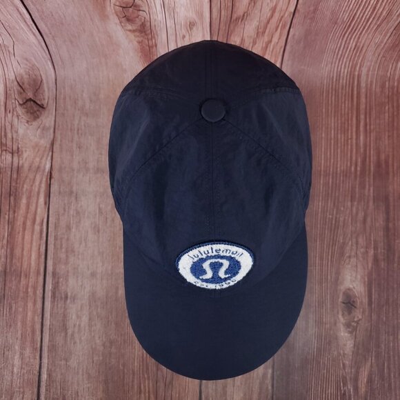 *FLAW READ* Lululemon Womens Baller Hat Logo Patch Navy Blue Fits Small - Picture 9 of 16